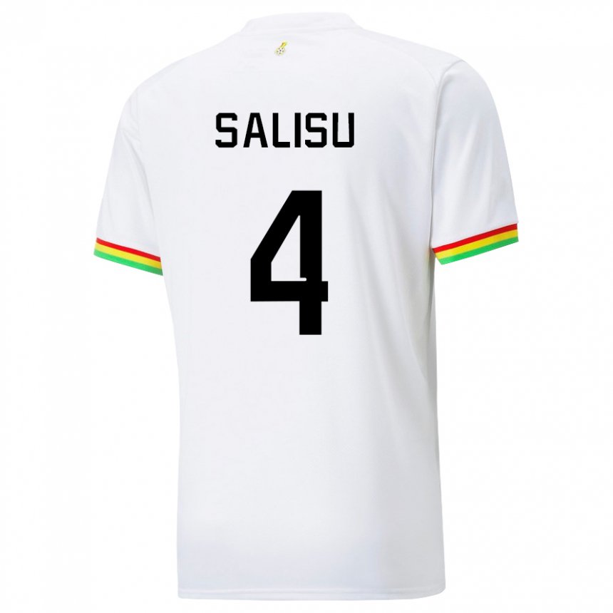 Kinder Ghanaische Mohammed Salisu #4 Weiß Heimtrikot Trikot 22-24 T-shirt