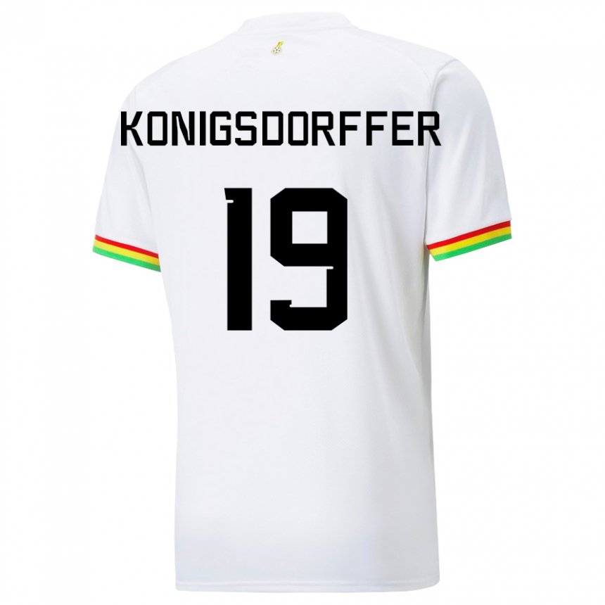 Kinder Ghanaische Ransford-yeboah Konigsdorffer #19 Weiß Heimtrikot Trikot 22-24 T-shirt