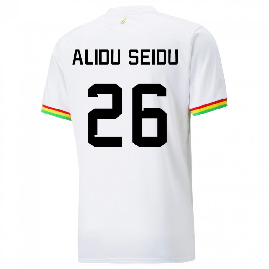 Kinder Ghanaische Alidu Seidu #26 Weiß Heimtrikot Trikot 22-24 T-shirt