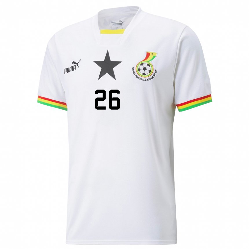 Kinder Ghanaische Alidu Seidu #26 Weiß Heimtrikot Trikot 22-24 T-shirt