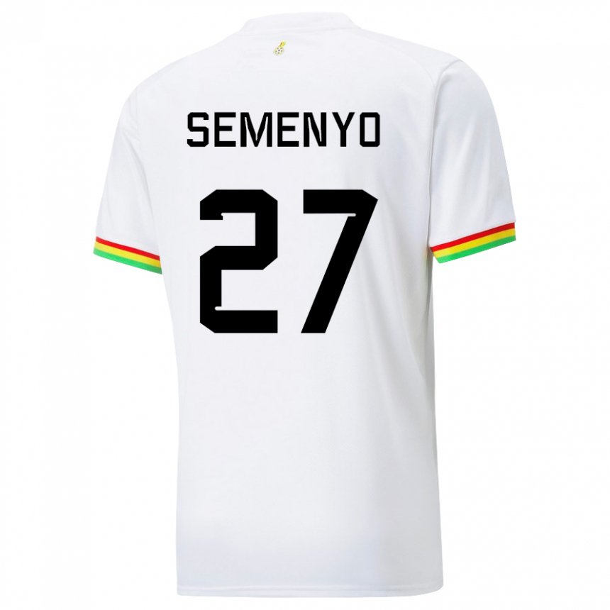 Kinder Ghanaische Antoine Semenyo #27 Weiß Heimtrikot Trikot 22-24 T-shirt