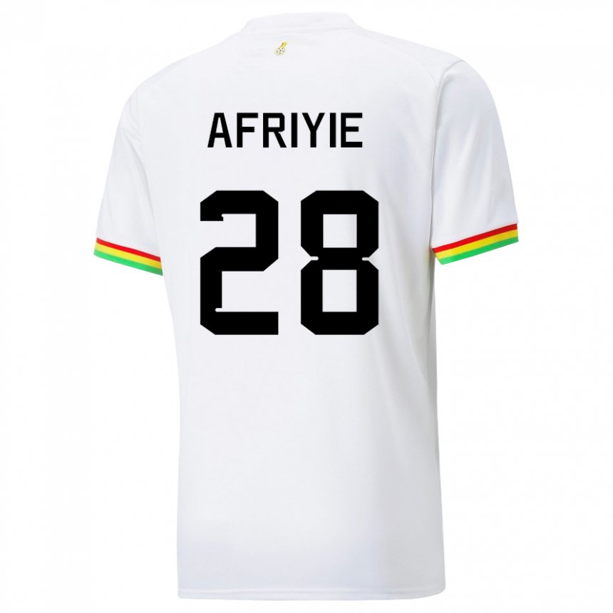 Kinder Ghanaische Daniel Afriyie #28 Weiß Heimtrikot Trikot 22-24 T-shirt