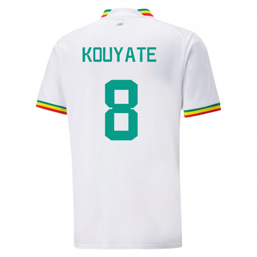 Kinder Senegalesische Cheikhou Kouyate #8 Weiß Heimtrikot Trikot 22-24 T-shirt