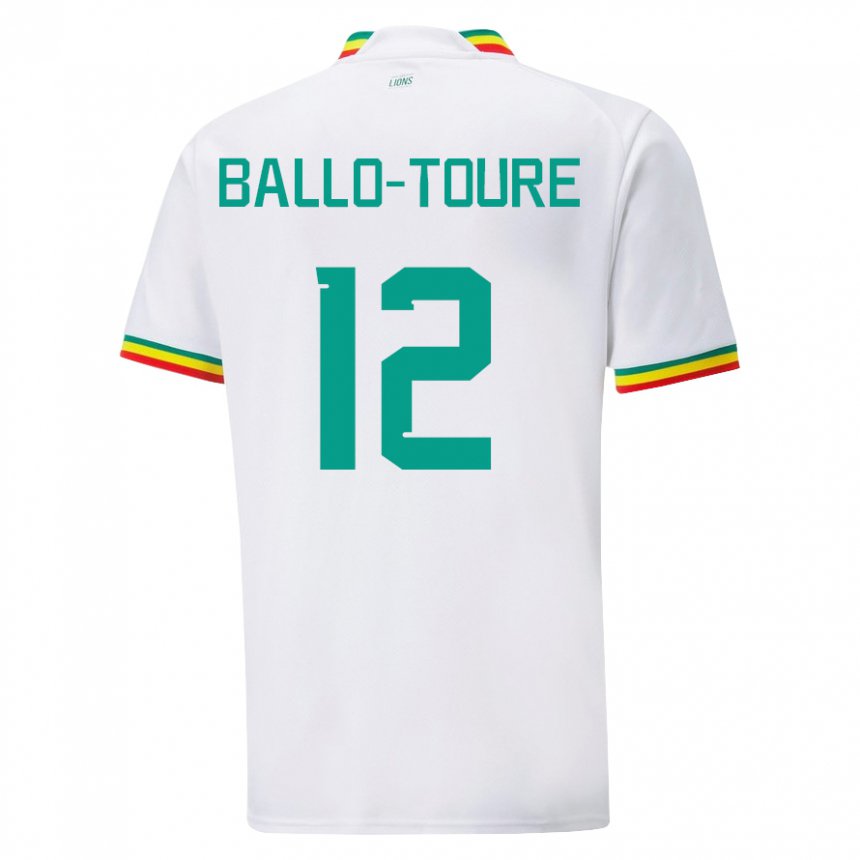 Kinder Senegalesische Fode Ballo-toure #12 Weiß Heimtrikot Trikot 22-24 T-shirt