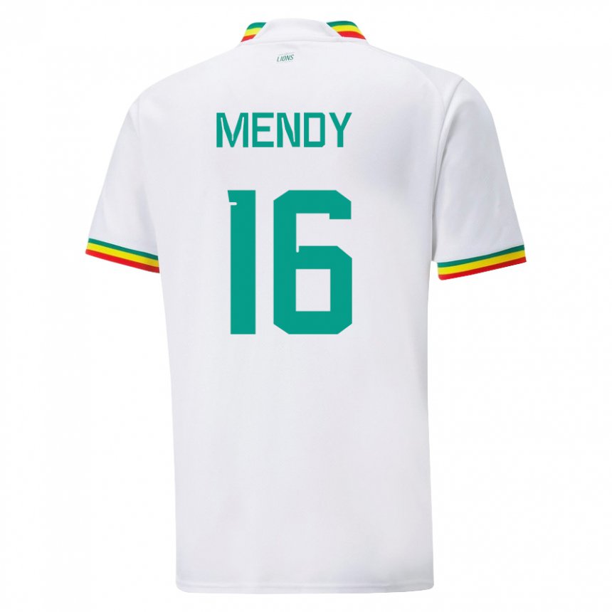 Kinder Senegalesische Edouard Mendy #16 Weiß Heimtrikot Trikot 22-24 T-shirt