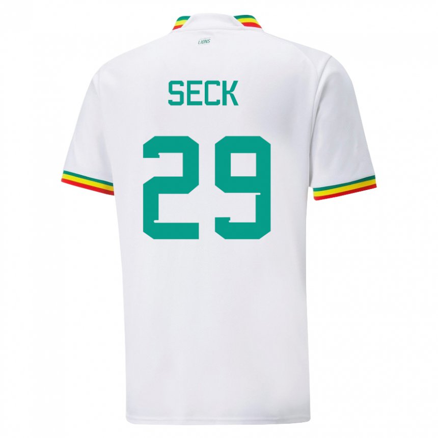 Kinder Senegalesische Demba Seck #29 Weiß Heimtrikot Trikot 22-24 T-shirt