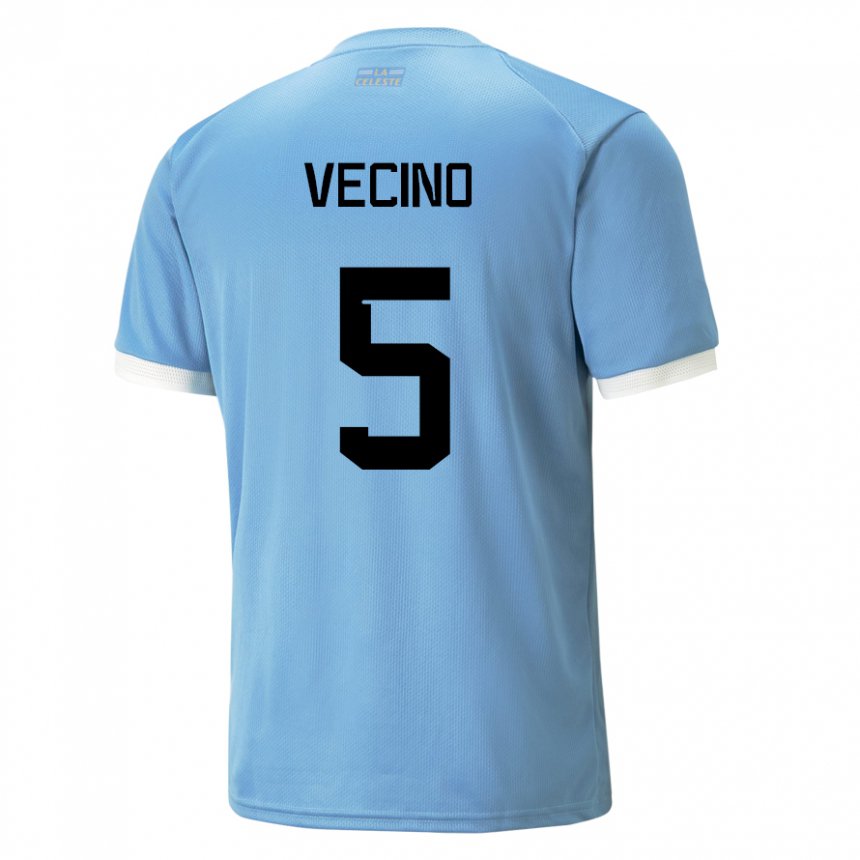 Kinder Uruguayische Matias Vecino #5 Blau Heimtrikot Trikot 22-24 T-shirt