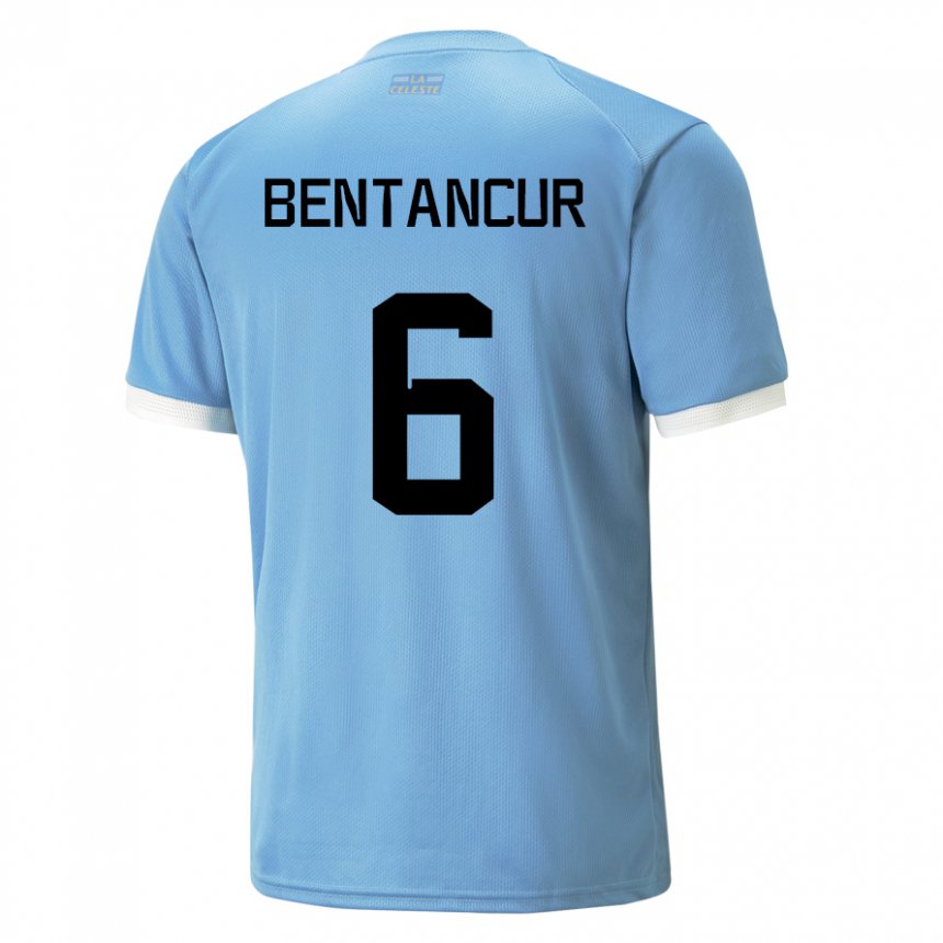 Kinder Uruguayische Rodrigo Bentancur #6 Blau Heimtrikot Trikot 22-24 T-shirt