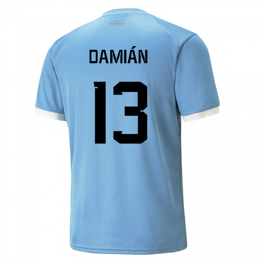 Kinder Uruguayische Damian Suarez #13 Blau Heimtrikot Trikot 22-24 T-shirt