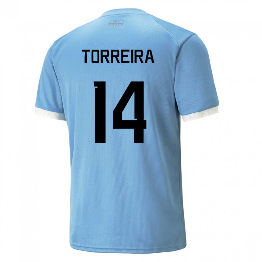 Kinder Uruguayische Lucas Torreira #14 Blau Heimtrikot Trikot 22-24 T-shirt