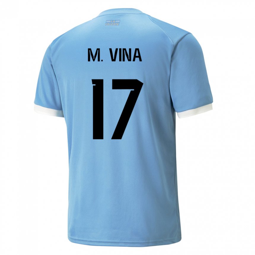 Kinder Uruguayische Matias Vina #17 Blau Heimtrikot Trikot 22-24 T-shirt