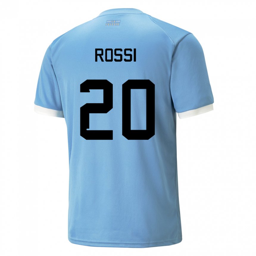 Kinder Uruguayische Diego Rossi #20 Blau Heimtrikot Trikot 22-24 T-shirt