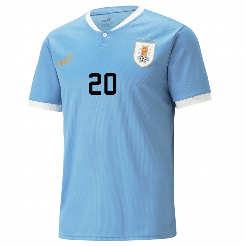 Kinder Uruguayische Diego Rossi #20 Blau Heimtrikot Trikot 22-24 T-shirt