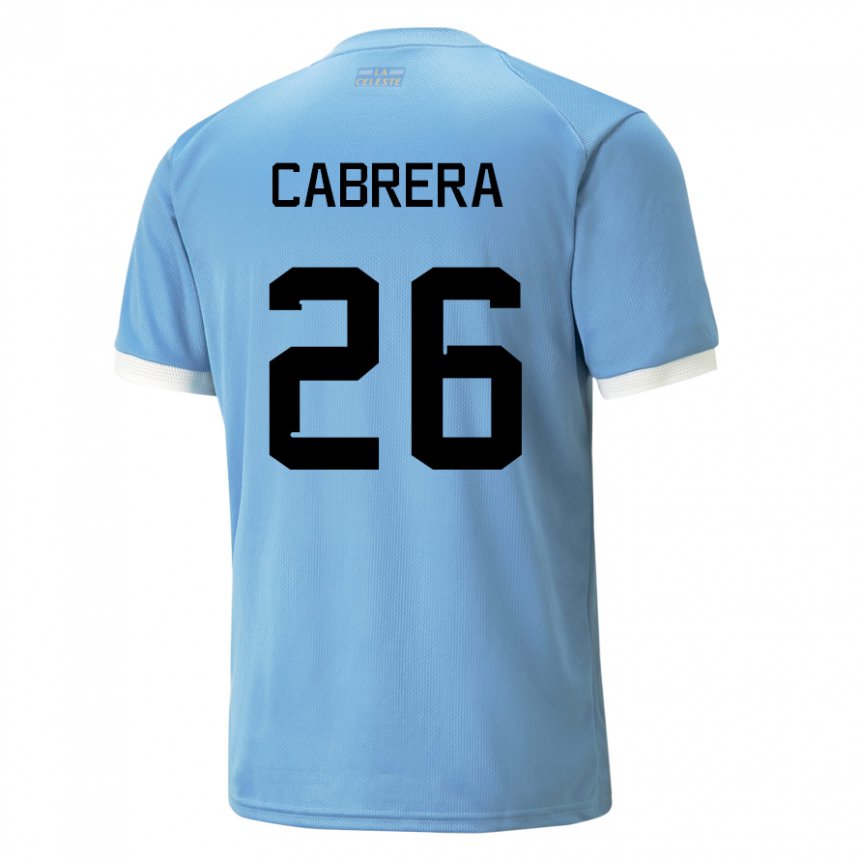 Kinder Uruguayische Leandro Cabrera #26 Blau Heimtrikot Trikot 22-24 T-shirt