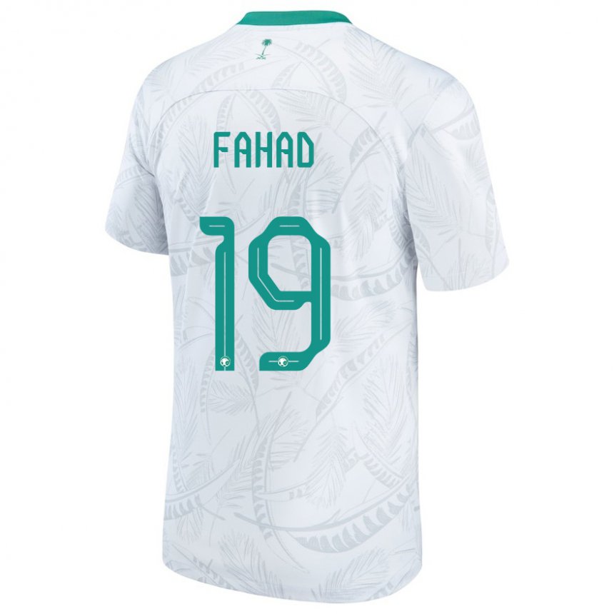 Kinder Saudi-arabische Fahad Al Muwallad #19 Weiß Heimtrikot Trikot 22-24 T-shirt