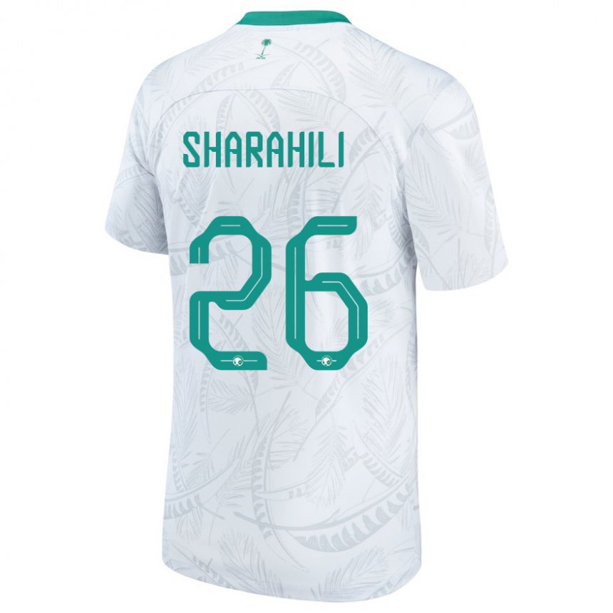 Kinder Saudi-arabische Riyadh Sharahili #26 Weiß Heimtrikot Trikot 22-24 T-shirt