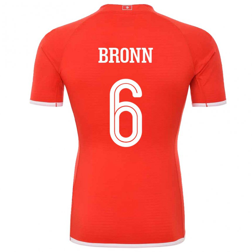 Kinder Tunesische Dylan Bronn #6 Rot Heimtrikot Trikot 22-24 T-shirt