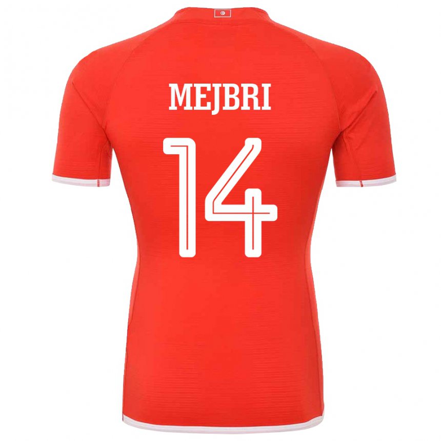 Kinder Tunesische Hannibal Mejbri #14 Rot Heimtrikot Trikot 22-24 T-shirt
