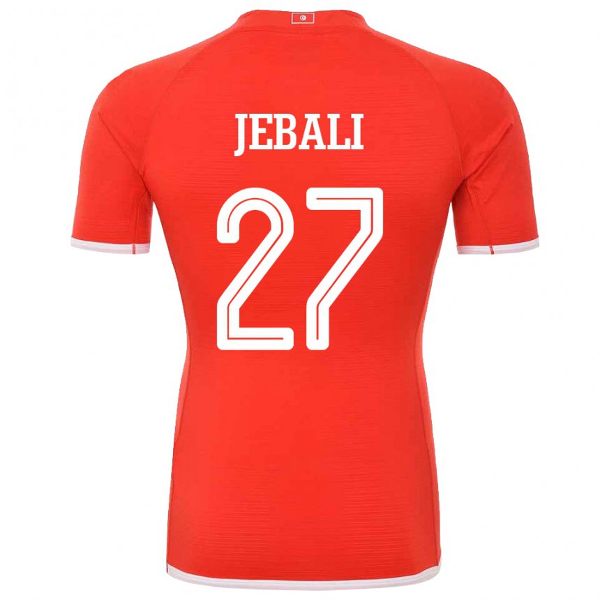 Kinder Tunesische Issam Jebali #27 Rot Heimtrikot Trikot 22-24 T-shirt