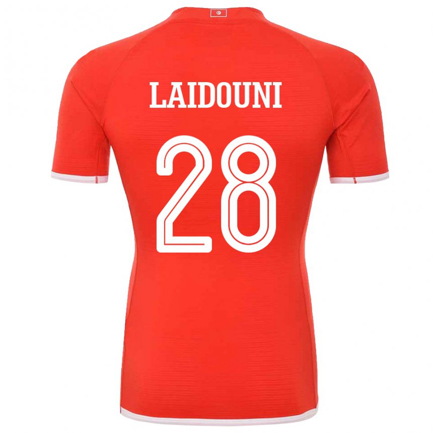 Kinder Tunesische Aissa Laidouni #28 Rot Heimtrikot Trikot 22-24 T-shirt