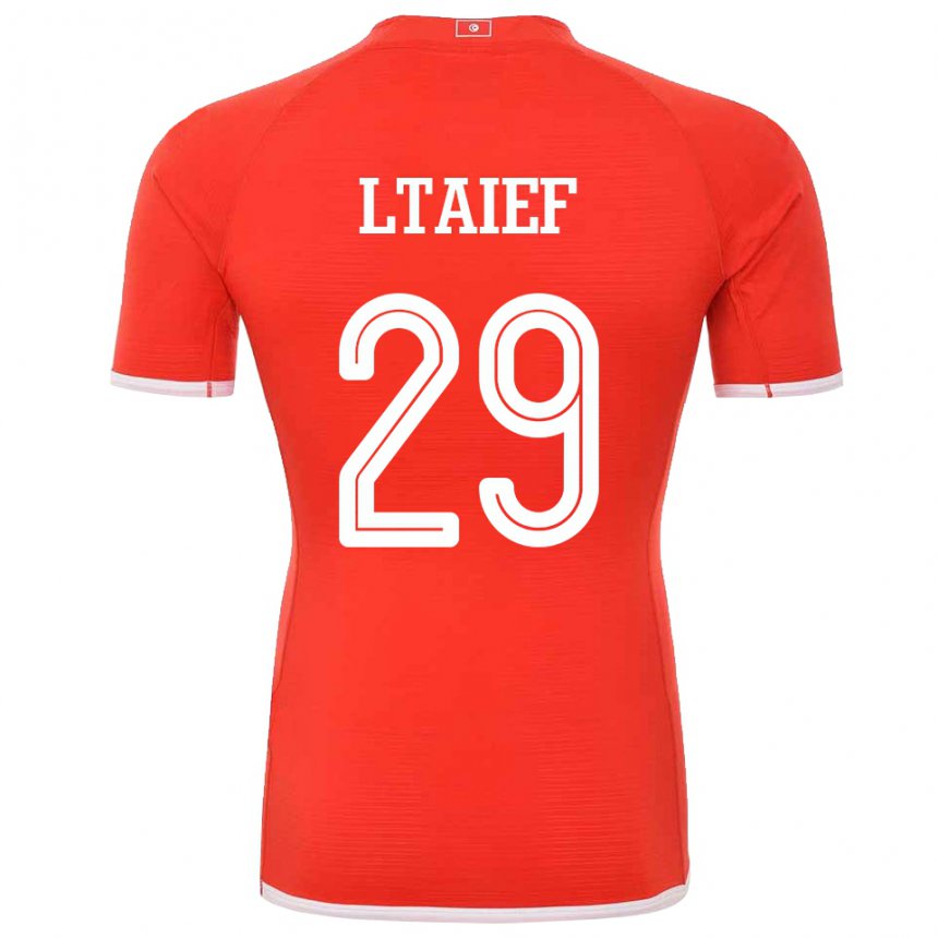 Kinder Tunesische Sayfallah Ltaief #29 Rot Heimtrikot Trikot 22-24 T-shirt