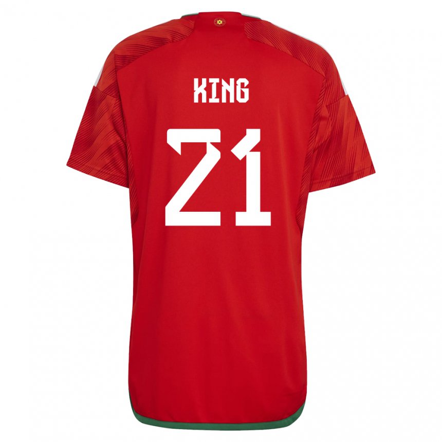 Kinder Walisische Tom King #21 Rot Heimtrikot Trikot 22-24 T-shirt