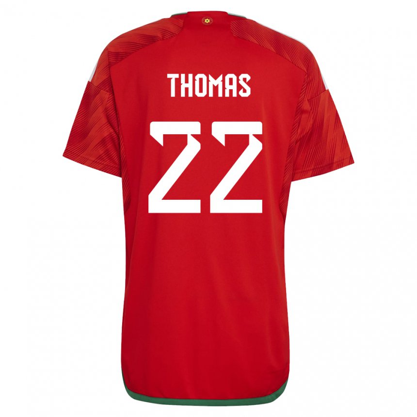 Kinder Walisische Sorba Thomas #22 Rot Heimtrikot Trikot 22-24 T-shirt