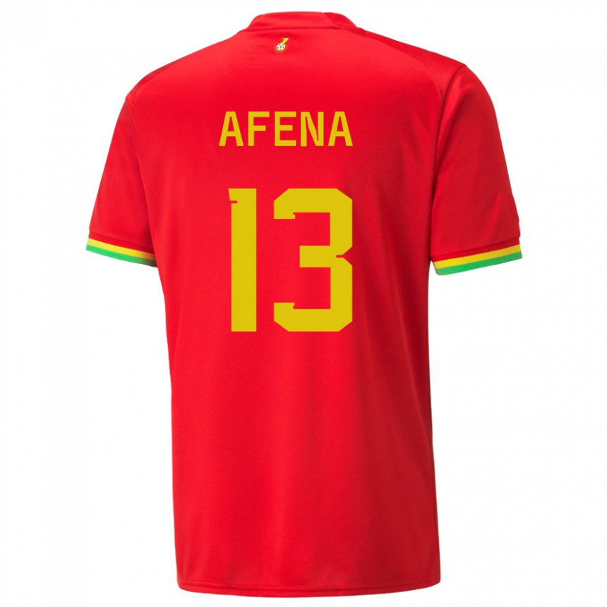 Kinder Ghanaische Felix Afena-gyan #13 Rot Auswärtstrikot Trikot 22-24 T-shirt