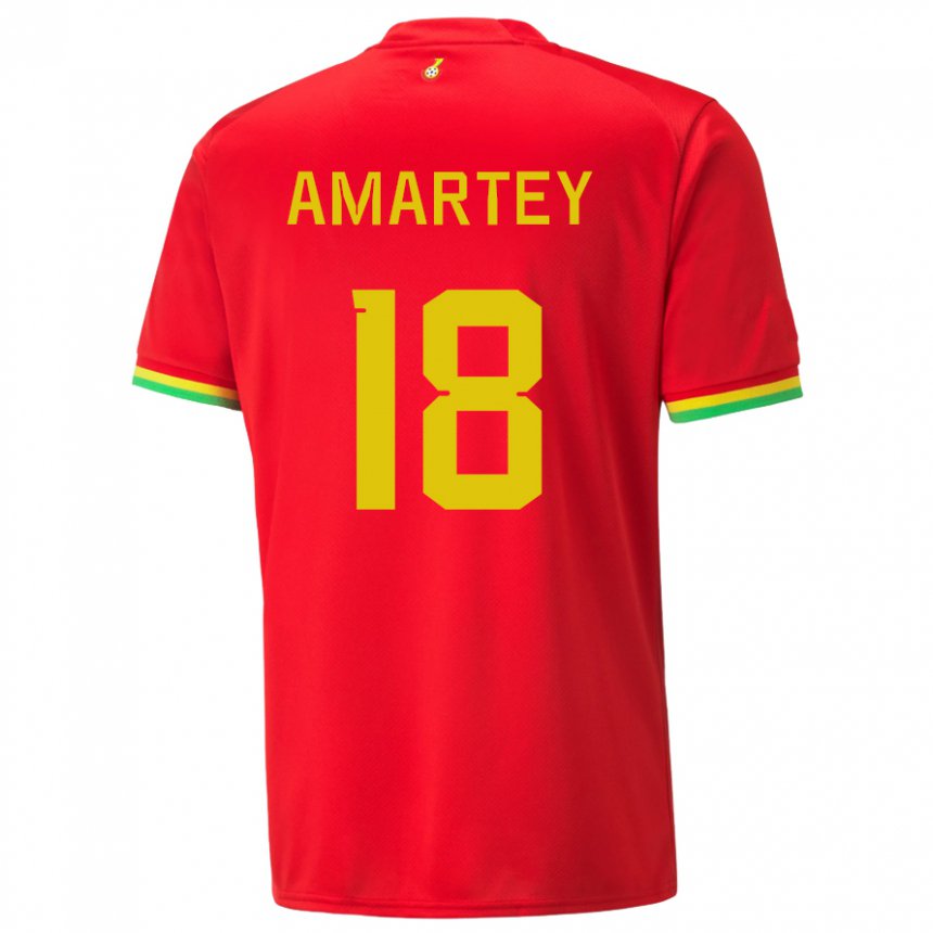 Kinder Ghanaische Daniel Amartey #18 Rot Auswärtstrikot Trikot 22-24 T-shirt