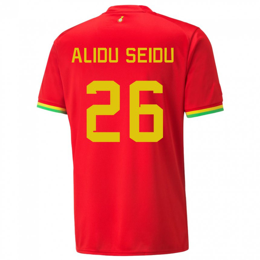 Kinder Ghanaische Alidu Seidu #26 Rot Auswärtstrikot Trikot 22-24 T-shirt