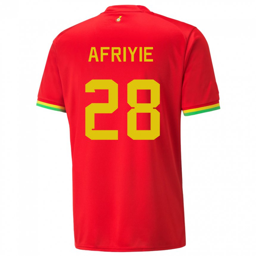 Kinder Ghanaische Daniel Afriyie #28 Rot Auswärtstrikot Trikot 22-24 T-shirt