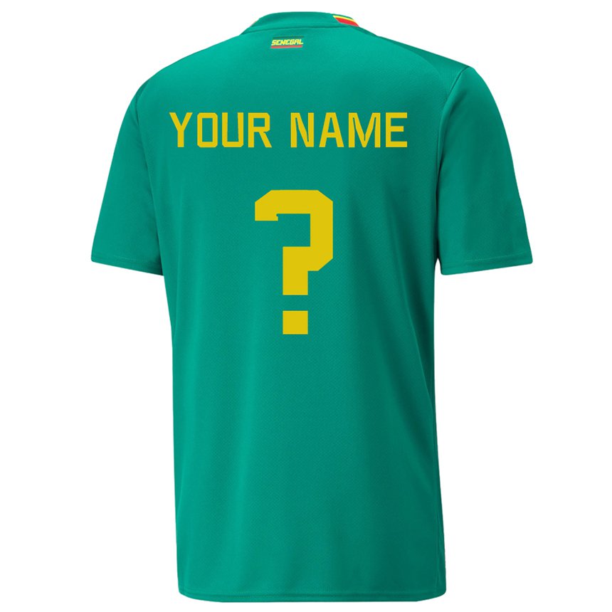 Kinder Senegalesische Ihren Namen #0 Grün Auswärtstrikot Trikot 22-24 T-shirt