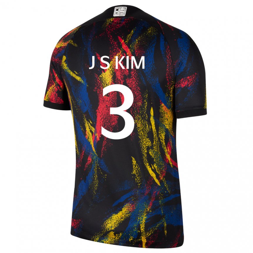 Kinder Südkoreanische Jin-su Kim #3 Mehrfarbig Auswärtstrikot Trikot 22-24 T-shirt