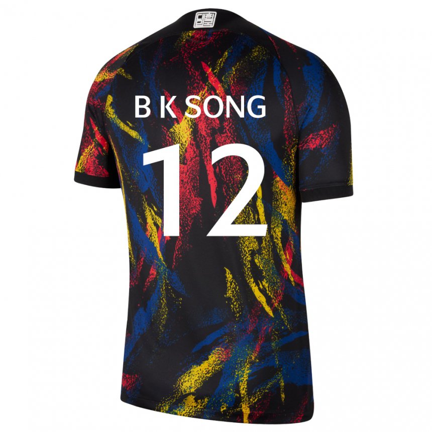 Kinder Südkoreanische Bum-keun Song #12 Mehrfarbig Auswärtstrikot Trikot 22-24 T-shirt