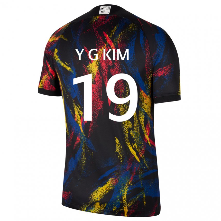 Kinder Südkoreanische Young-gwon Kim #19 Mehrfarbig Auswärtstrikot Trikot 22-24 T-shirt