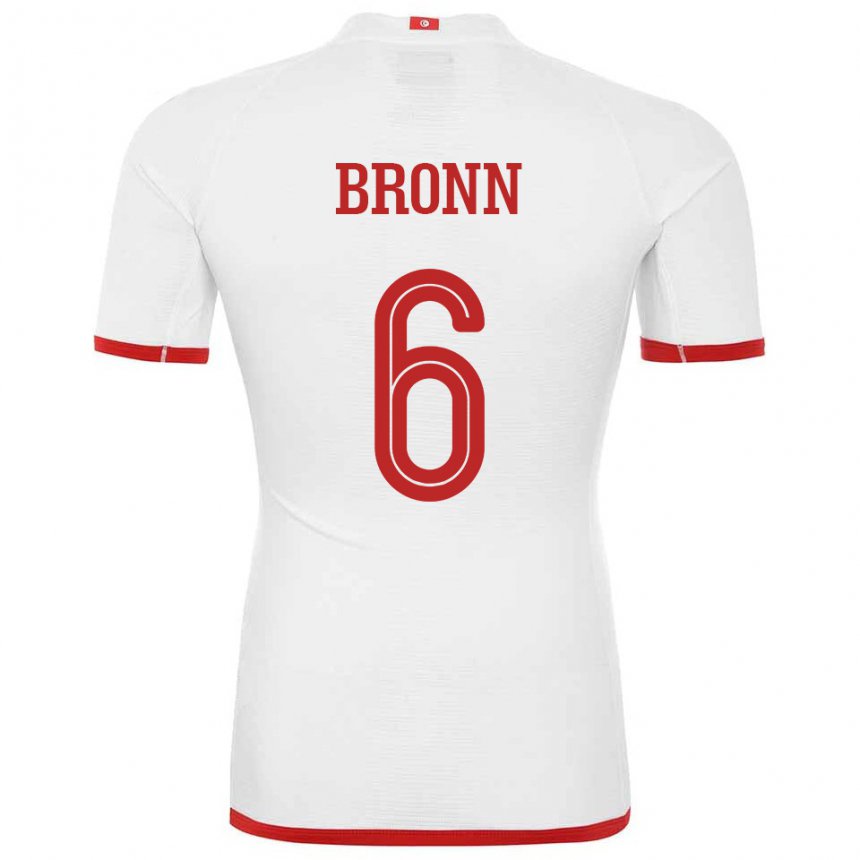 Kinder Tunesische Dylan Bronn #6 Weiß Auswärtstrikot Trikot 22-24 T-shirt