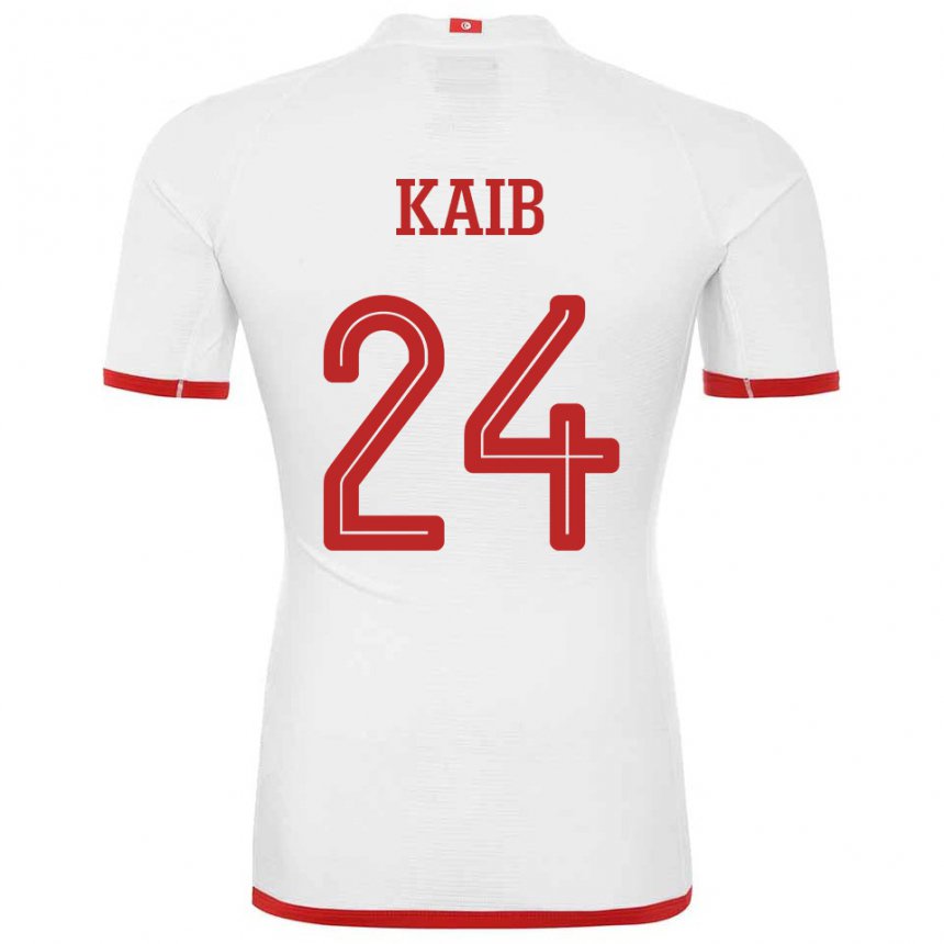 Kinder Tunesische Rami Kaib #24 Weiß Auswärtstrikot Trikot 22-24 T-shirt