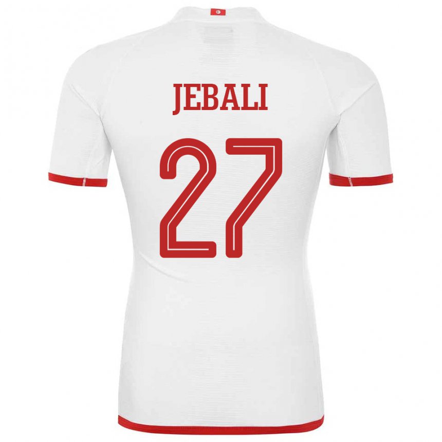 Kinder Tunesische Issam Jebali #27 Weiß Auswärtstrikot Trikot 22-24 T-shirt