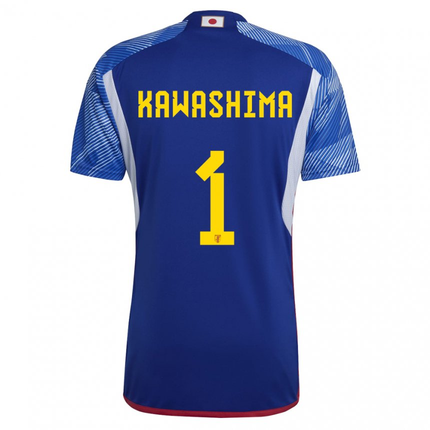 Herren Japanische Eiji Kawashima #1 Königsblau Heimtrikot Trikot 22-24 T-shirt