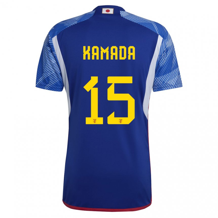 Herren Japanische Daichi Kamada #15 Königsblau Heimtrikot Trikot 22-24 T-shirt