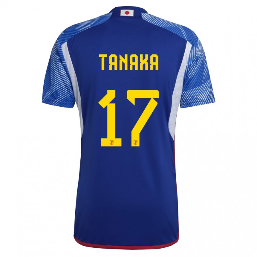 Herren Japanische Ao Tanaka #17 Königsblau Heimtrikot Trikot 22-24 T-shirt