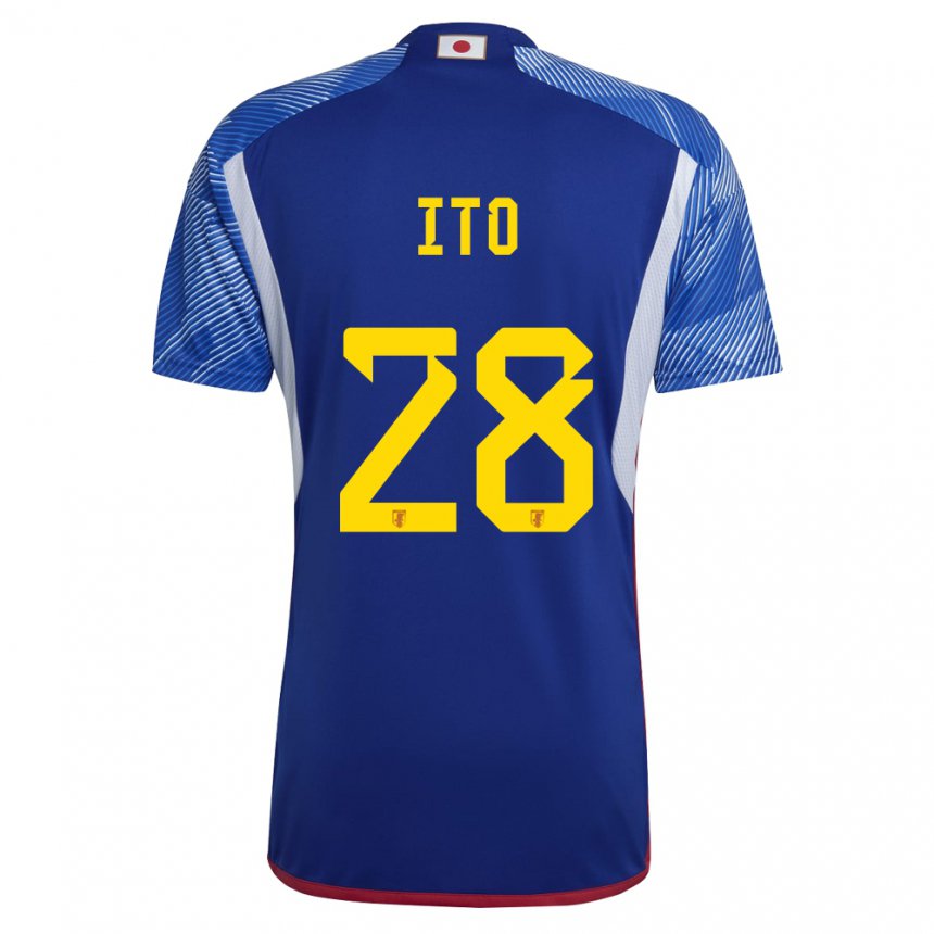 Herren Japanische Hiroki Ito #28 Königsblau Heimtrikot Trikot 22-24 T-shirt