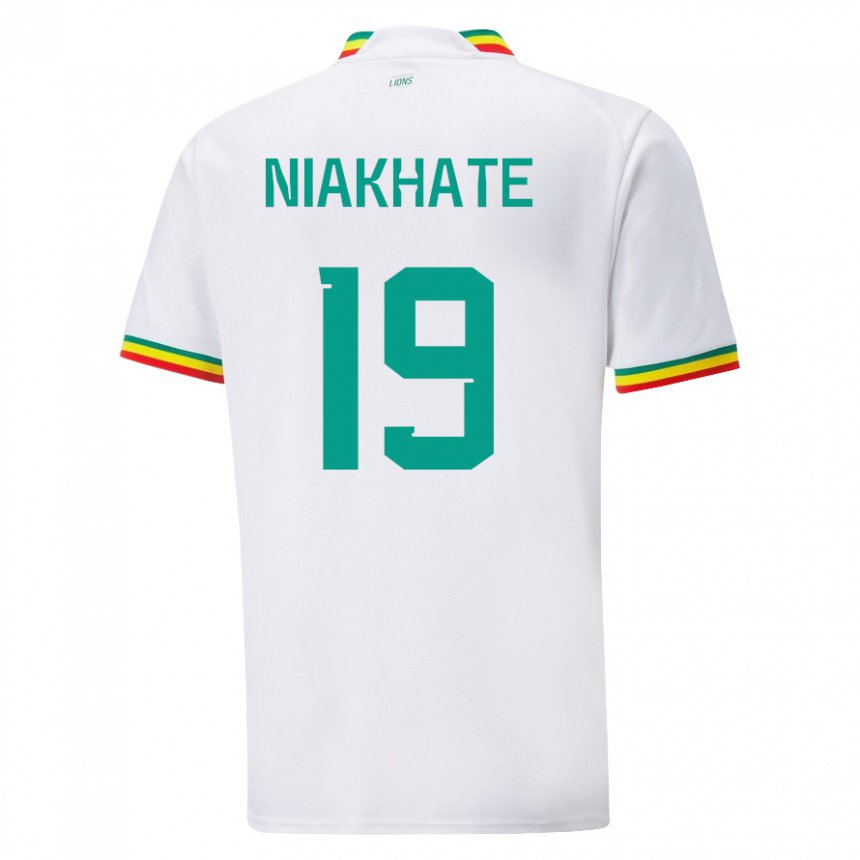 Herren Senegalesische Moussa Niakhate #19 Weiß Heimtrikot Trikot 22-24 T-shirt