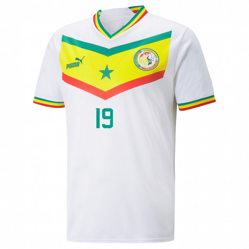 Herren Senegalesische Moussa Niakhate #19 Weiß Heimtrikot Trikot 22-24 T-shirt
