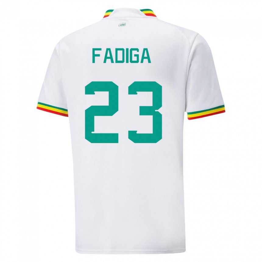 Herren Senegalesische Noah Fadiga #23 Weiß Heimtrikot Trikot 22-24 T-shirt