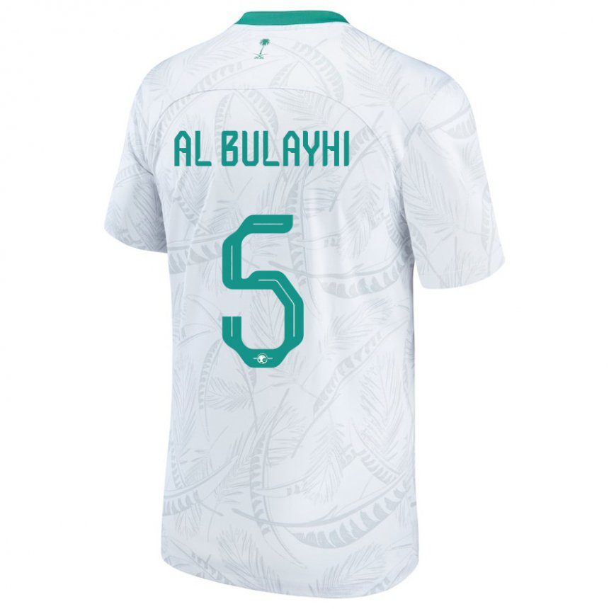 Herren Saudi-arabische Ali Al Bulayhi #5 Weiß Heimtrikot Trikot 22-24 T-shirt