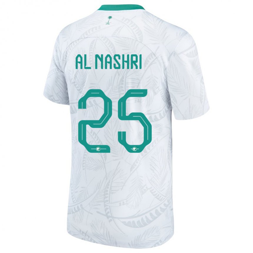 Herren Saudi-arabische Awad Al Nashri #25 Weiß Heimtrikot Trikot 22-24 T-shirt