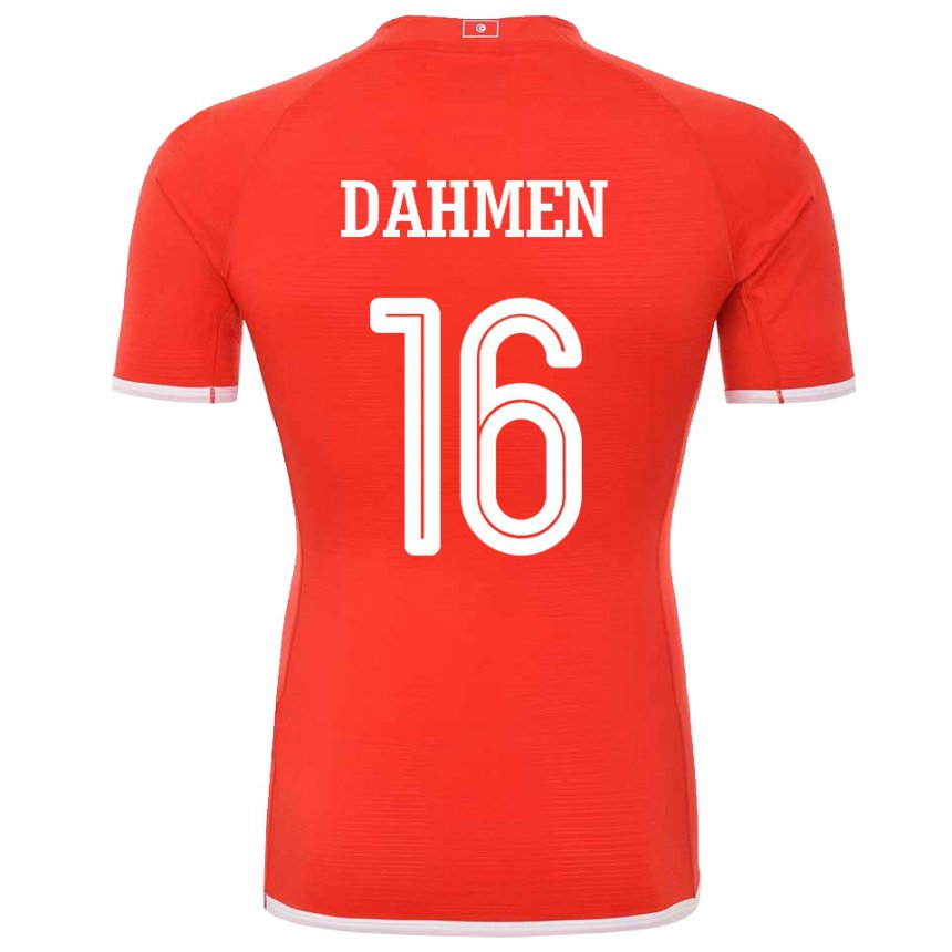 Herren Tunesische Aymen Dahmen #16 Rot Heimtrikot Trikot 22-24 T-shirt