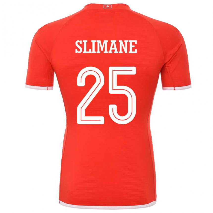 Herren Tunesische Anis Ben Slimane #25 Rot Heimtrikot Trikot 22-24 T-shirt