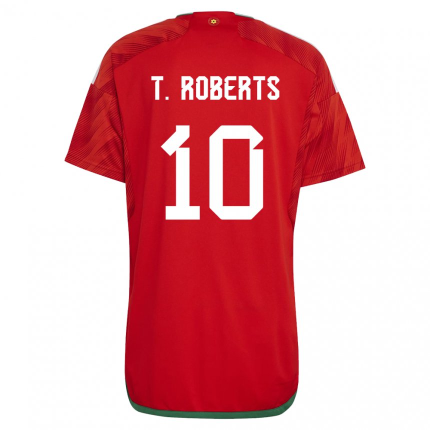 Herren Walisische Tyler Roberts #10 Rot Heimtrikot Trikot 22-24 T-shirt